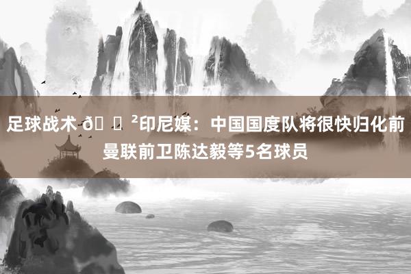 足球战术 😲印尼媒：中国国度队将很快归化前曼联前卫陈达毅等5名球员