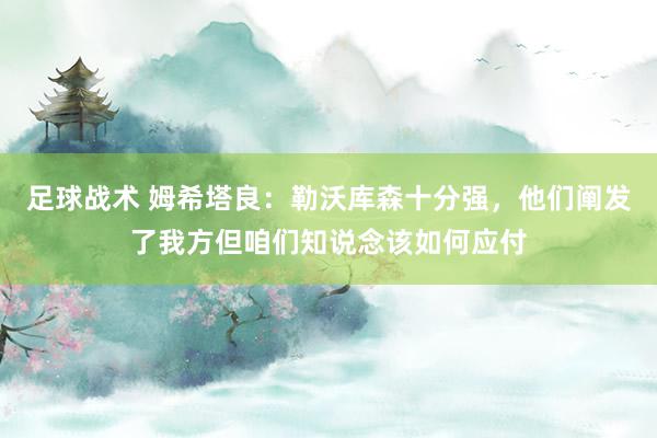 足球战术 姆希塔良：勒沃库森十分强，他们阐发了我方但咱们知说念该如何应付