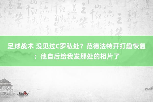 足球战术 没见过C罗私处？范德法特开打趣恢复：他自后给我发那处的相片了