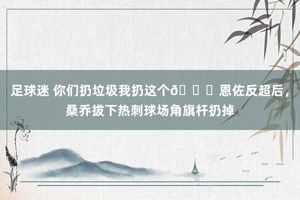 足球迷 你们扔垃圾我扔这个😂恩佐反超后，桑乔拔下热刺球场角旗杆扔掉