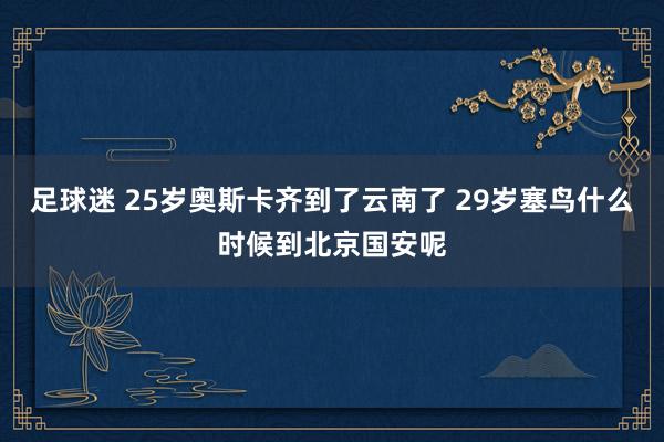 足球迷 25岁奥斯卡齐到了云南了 29岁塞鸟什么时候到北京国安呢